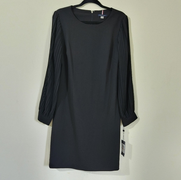 Tommy Hilfiger Pleated Sleeve Sheath Dress NWT - Picture 1 of 15